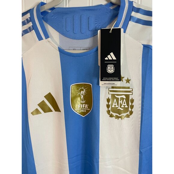 Argentina National Team FIFA 2022 Blue &White Jersey Adidas Heat.Rdy Slim Fit XL - Picture 6 of 16
